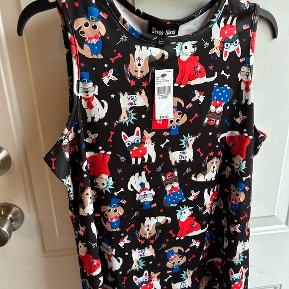 Dress Works Patriotic Animal Print Tank Top - Picture 1 of 5